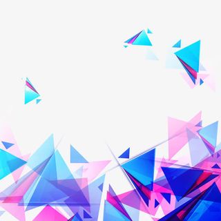 粉蓝色缤纷图案免抠