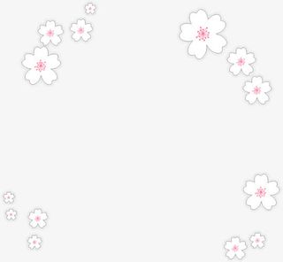 樱花边框免抠装饰植物元素