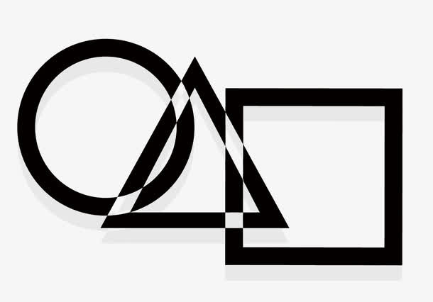 矢量圆三角和正方形免抠