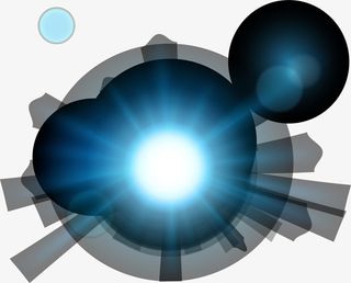 梦幻蓝色光晕免抠