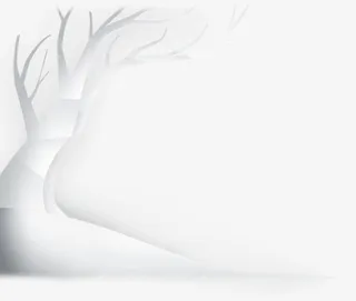 白色树枝卡通海报背景