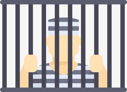 卡通关在*牢笼里的囚犯免抠