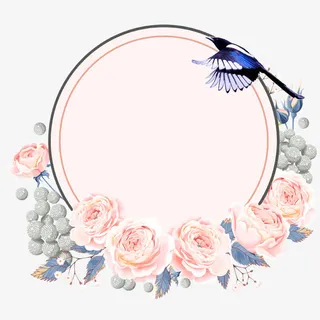 清新古风圆圈免抠