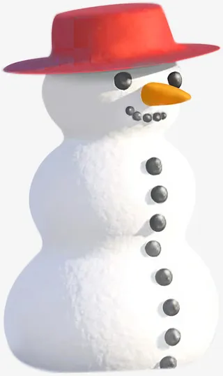 雪人冬季吊旗主题免抠