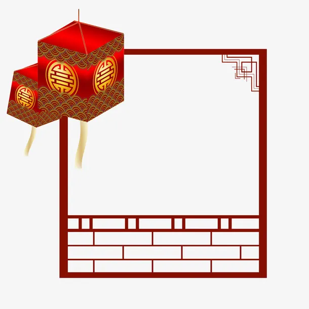 中国风灯笼古风装饰PNG透明免抠素材免抠