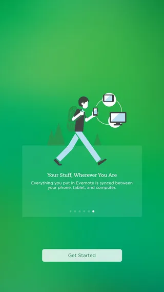 绿色卡通人物行走小清新背景高清