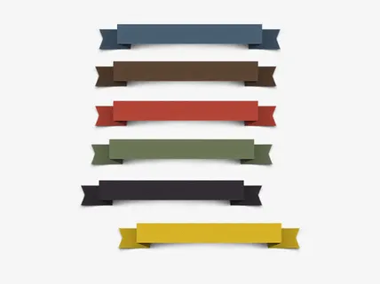 标题横幅红色黄色大集合免抠