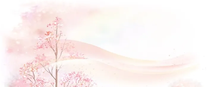 手绘粉色树木背景高清