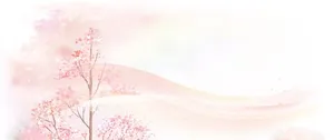 手绘粉色树木背景高清