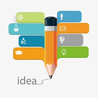 铅笔信息图免抠