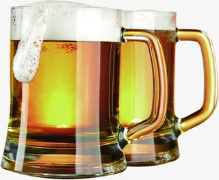 夏日饮品啤酒杯子免抠