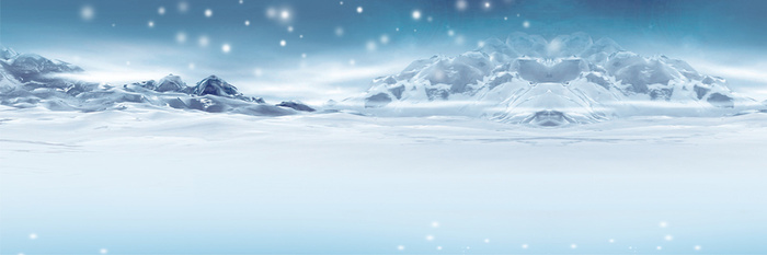 电商服饰梦幻雪景背景banner高清