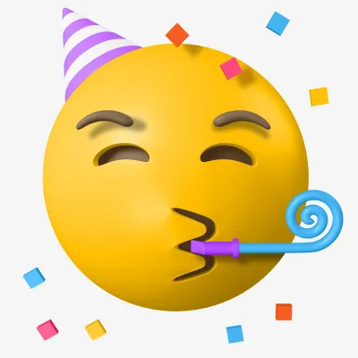 3D立体庆祝表情包免抠