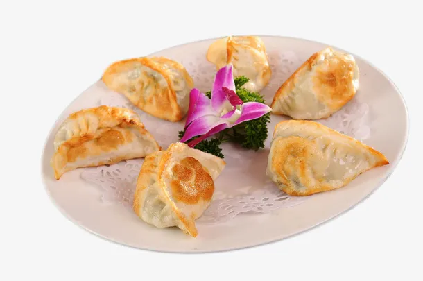小花可口美味炸饺子免抠
