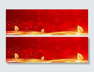 金鸡贺岁金色海报banner背景高清