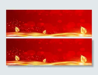 金鸡贺岁金色海报banner背景高清