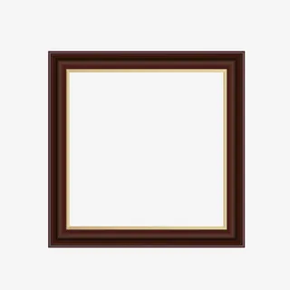 复古欧式写实质感木质相框边框免抠