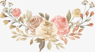 文艺清新花草海报设计装饰免抠