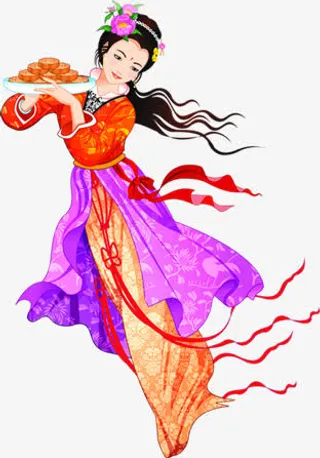 卡通月饼嫦娥素材免抠