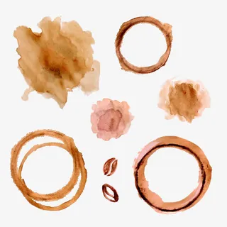 咖啡喷溅效果免抠元素免抠