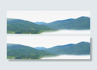 绿色远山景观免抠