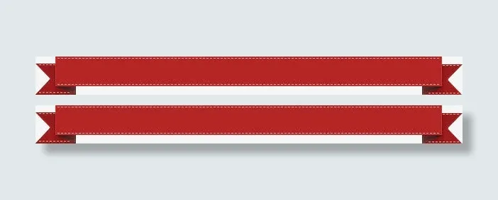 红色横向边框节日免抠