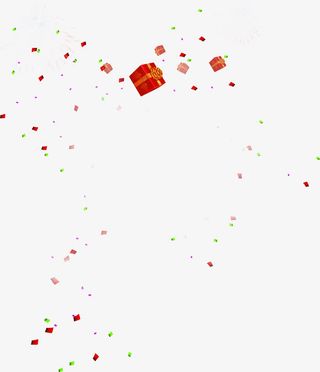 活动海报漂浮礼盒效果免抠