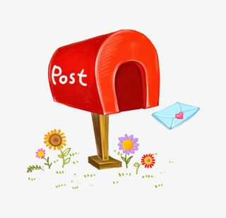 卡通红色信箱免抠图免抠