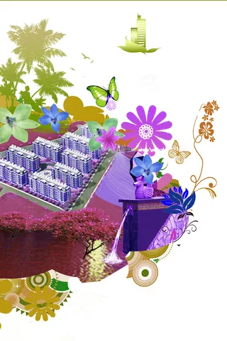 国庆中秋大气花纹高清