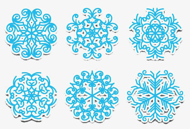 美丽的雪花免抠