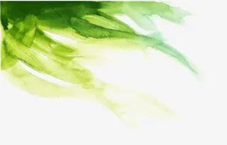 绿色渐变中国风水彩背景PNG