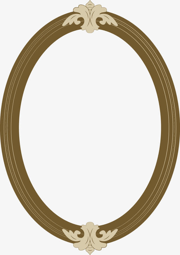 矢量欧式复古椭圆边框免抠