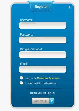 蓝色网页标题分栏免抠