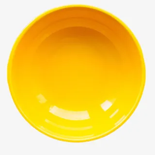 黄色餐具碗陶瓷制品俯视图免抠