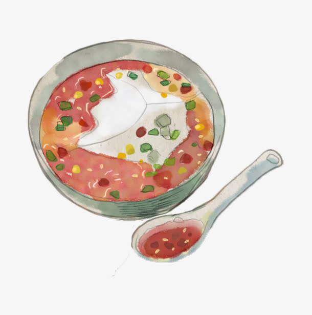 手绘豆腐脑免抠