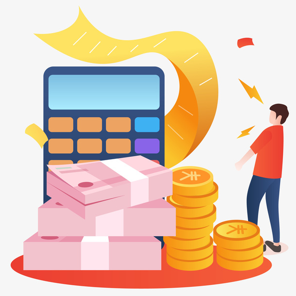 借贷钱币小场景免抠