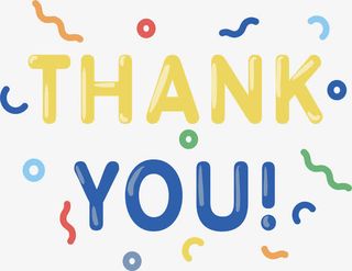 英文谢谢艺术字免抠