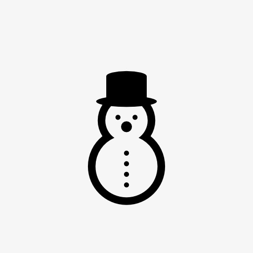 冬天的雪人图标免抠