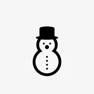 冬天的雪人图标免抠