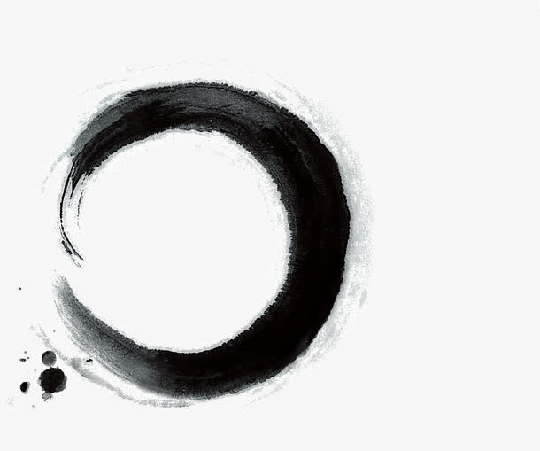 黑色水墨画免抠
