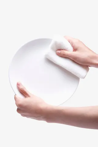 白色擦碗布免抠