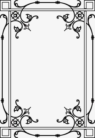 中国风游戏黑线框免抠