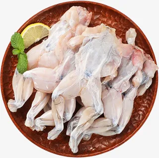 一盘新鲜的牛蛙免抠