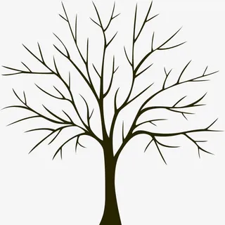 树枝婚礼手印签到树免抠