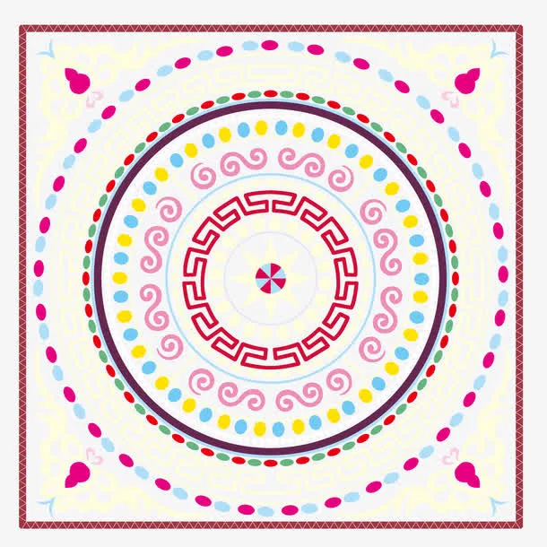 彩色花纹少数民族花纹免抠