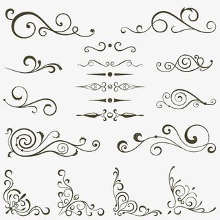 精美欧式花纹矢量素材免抠手绘/卡通卡通元素