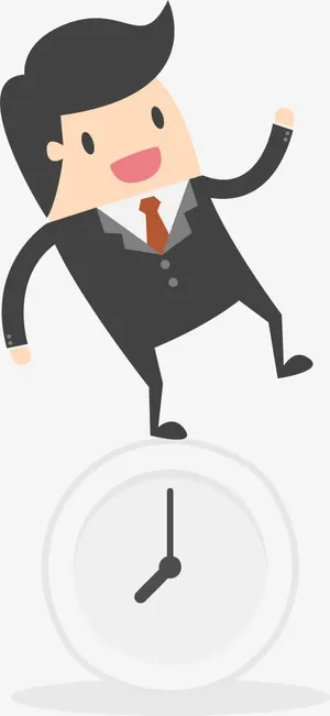 站在时间上的小人免抠