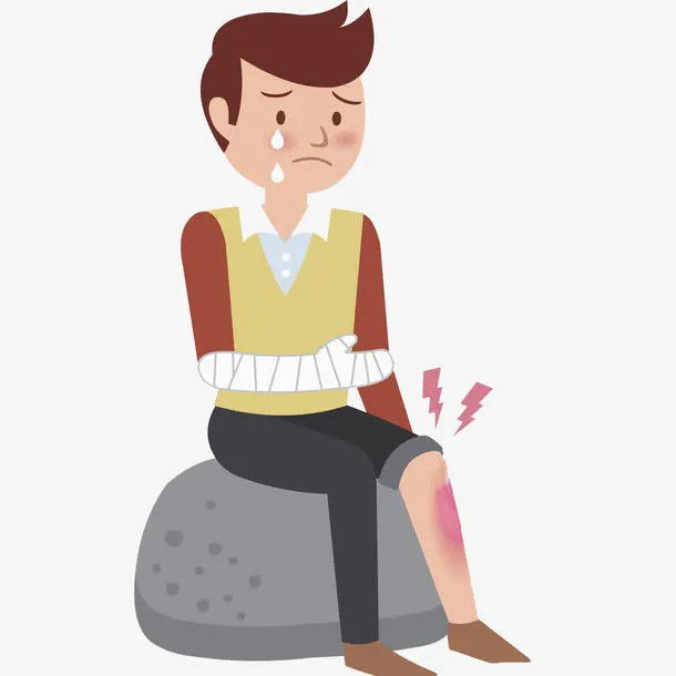 卡通受伤的男人PNG免抠