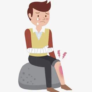 卡通受伤的男人PNG免抠