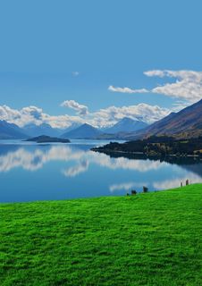 蓝天白云山峰风景平面广告高清